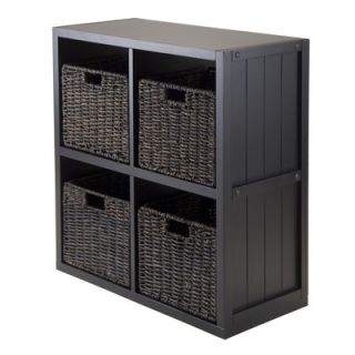 Timothy 4 Drawers Cube Shelf with Wainscoting Panel by Winsome