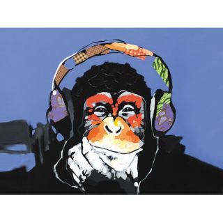 Art Excuse Monkey Gone to Heaven by AX Original Painting on Wrapped