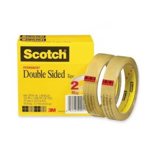 Scotch Double Sided Transparent Tape (Pack of 2)   17461286