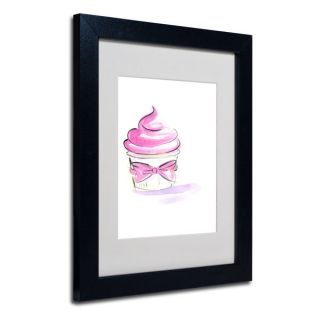 Jennifer Lilya Cupcake 4 White Matte, Black Framed Wall Art