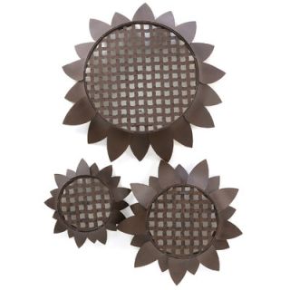 IMAX 3 Piece Sunflower Tray Wall Décor Set