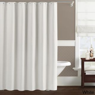 Luxury Matelasse Diamante Cotton Shower Curtain  