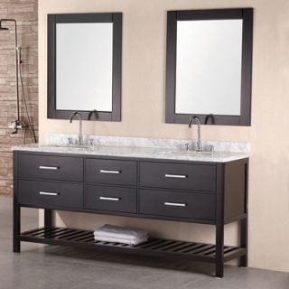 Design Element London 72 Double Bathroom Vanity Set with Mirror