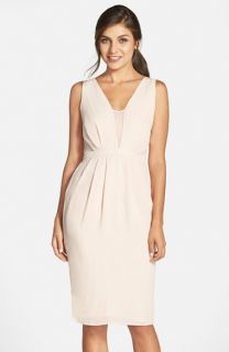 Paper Crown by Lauren Conrad Peony Sleeveless Crepe Sheath Dress with Sheer Inset