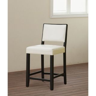 Oh Home Caitlin Black Frame Counter Stool with White Fabric