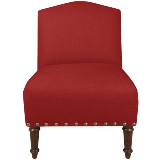 Linen Big Nail Camel Back Chair by House of Hampton