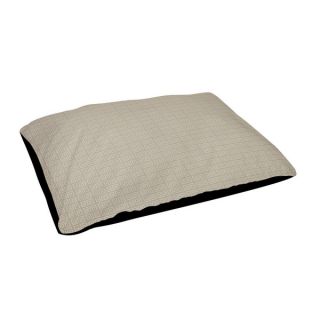28 x 48 inch Oatmeal/ Flax Micro Greek Key Print Outdoor Dog Bed