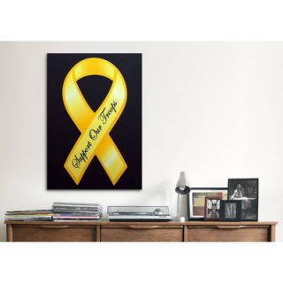 Political Support Our Troops Yellow Ribbon Graphic Art on Canvas by