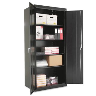 Lorell Fortress Series Black 5 shelf Storage Cabinet