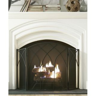 Gothic 3 Panel Steel Fireplace Screen by Pleasant Hearth