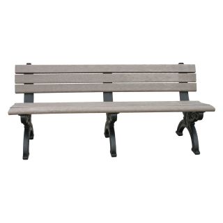 Polly Products Silhouette Recycled Plastic Backed Bench   Outdoor Benches