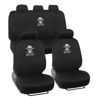 BDK Skull Head Design Car Seat Covers Full set (Universal Fit)