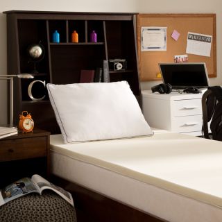 Comfort Memories 1.5 inch Dorm Memory Foam Topper and Pillow Set
