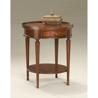 Inlay Cherry Veneer Accent Table   15214424   Shopping