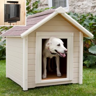 Precision Country Estate Luxury Dog House with Heater   Dog Houses