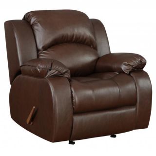 Samara Chocolate Bonded Leather Reclining Chair   15357830  