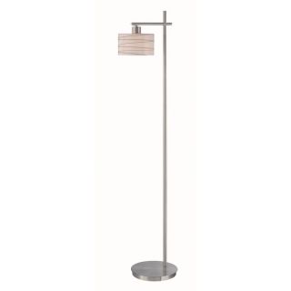 Lite Source Lenza 1 light Floor Lamp Polished Steel   16686465