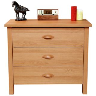 Venture Horizon Oak Finish Nouvelle 3 drawer Chest   14819276