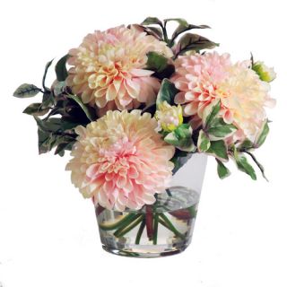 Jane Seymour Botanicals Dahlias in Glass Vase