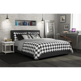 DHP Maddie Black Faux Leather Upholstered Bed