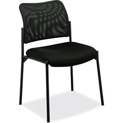 basyx by HON VL506 Black Mesh Stacking Guest Chair  