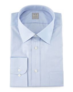Ike Behar Solid Woven Dress Shirt, Blue