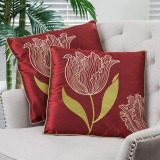 Christopher Knight Home Embroidered Paillette Linen Blend Pillows (Set