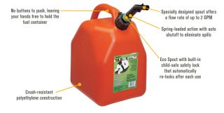 Scepter Polyethylene Gas Can — 5-Gallon Capacity, Model# 05096  Fuel Cans