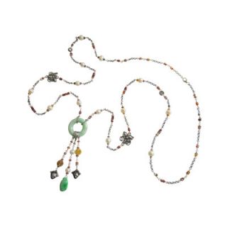 Vivian Yang Sterling Silver Gemstone Chinese Graceful Charm Necklace