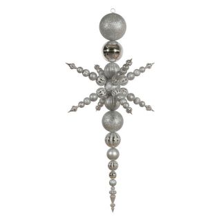 Vickerman 76 in. Silver 3 Finish Snowflake Finial   Ornaments