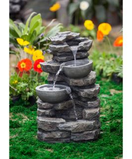 Jeco Rock and Pot Waterfall Indoor / Outdoor Water Fountain   Fountains