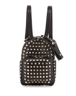 Valentino Rockstud Mini Backpack, Black