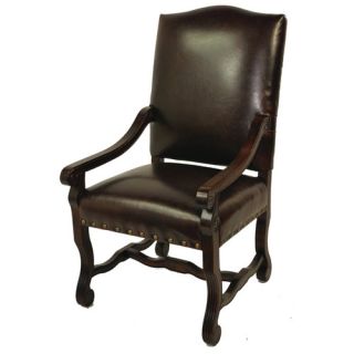 MOTI Furniture True Leather High Back Arm Chair