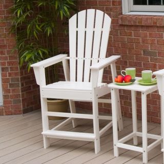 POLYWOOD® South Beach Recycled Plastic 24 in. Counter Chair   Adirondack Chairs