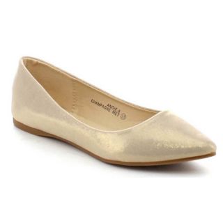 Bellamarie Angie 8 Womens Classic Pointy Toe Glitter Ballet Flat