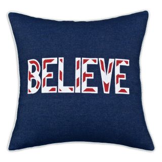 Brite Ideas Living Believe 17 x 17 in. Decorative Pillow   Denim Blue   Decorative Pillows