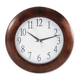 Universal One Cherry Round Wood Clock