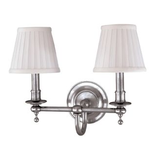 Hudson Valley Newport 2 light 15 inch Wall Sconce, Polished Nickel