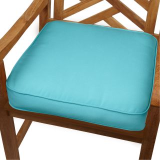 Aruba Blue Indoor/ Outdoor 20 inch Chair Cushion with Sunbrella Fabric