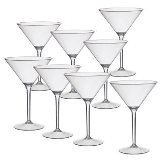 CreativeWare Acrylic 9.75 oz. Martini Glass   Set of 8   Stemware