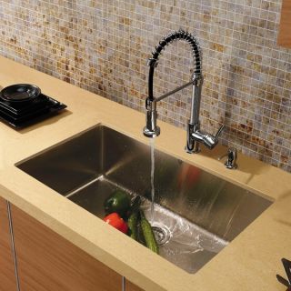 Vigo Undermount Tarnish Resistant Stainless Steel Kitchen Sink, Faucet