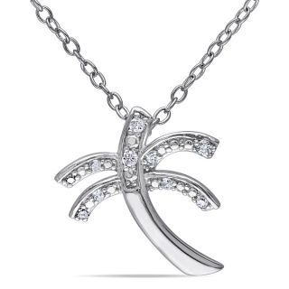 Haylee Jewels Sterling Silver Diamond Accent Tree Necklace