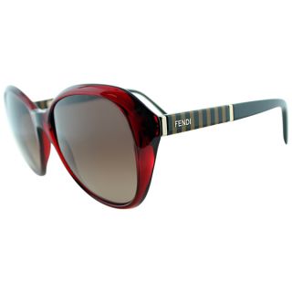 Fendi Womens FS 5348 604 Transparent Red Cat Eye Sunglasses