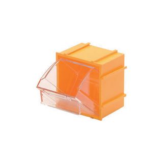 Quantum Storage Clear Tip Out Storage Bin — 2in. x 2 1/2in. x 2 3/4in. Size, Yellow  Tip Out Bins