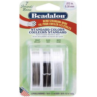 Beadalon Silver/ Black/ Clear Jewelry Stringing Wire