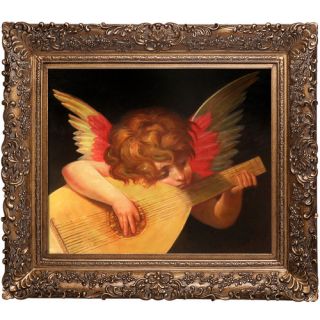 Musical Angel Fiorentino Framed Original Painting by Tori Home