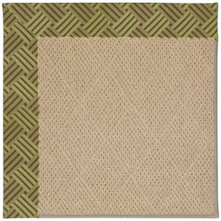 Capel Rugs Zoe Cane Wicker Machine Tufted Mossy Green/Brown Area Rug