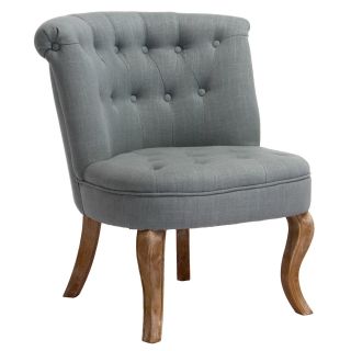Melissa Tufted Fabric Accent Chair   Blue and Gray   Accent Chairs