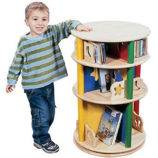 Guidecraft Moon and Stars Carousel Wood Bookcase