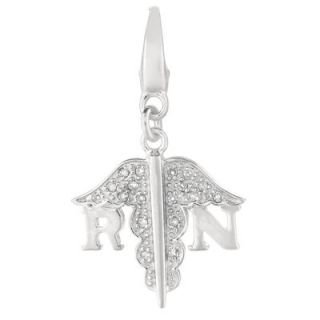 EZ Charms RN Symbol Charm in Silver